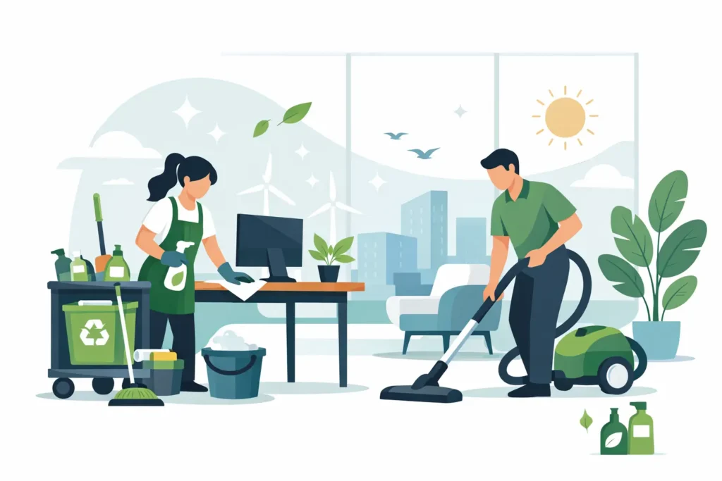 Nettoyage écologique des bureaux en entreprise