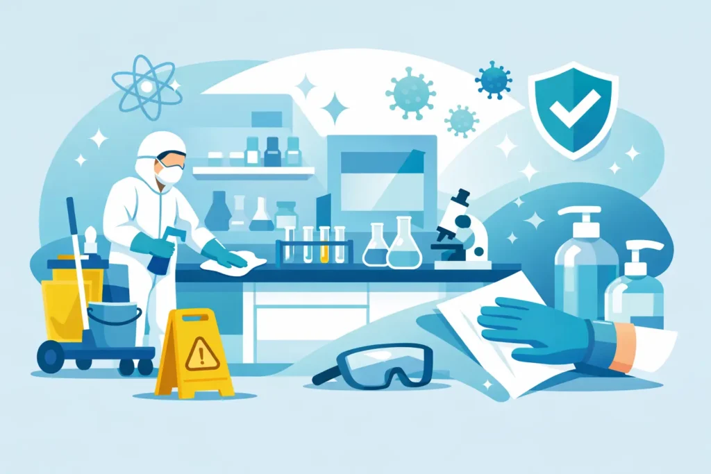 Nettoyage laboratoire et protocoles sanitaires