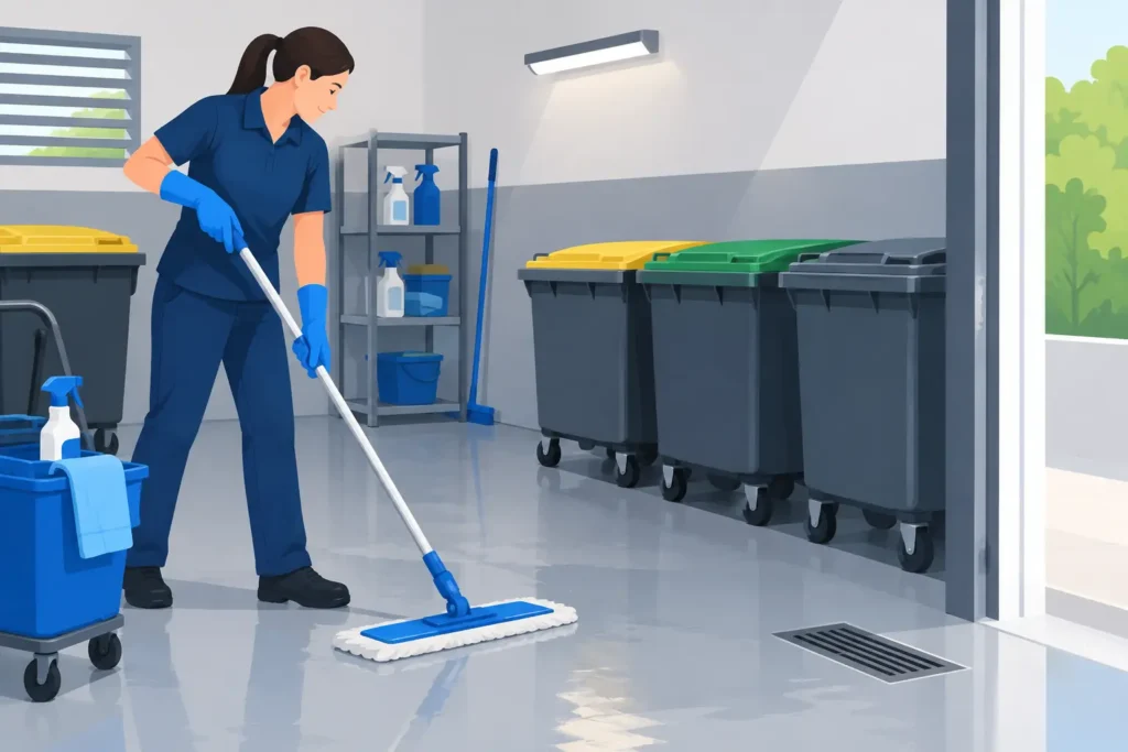 Comment nettoyer un local poubelles efficacement