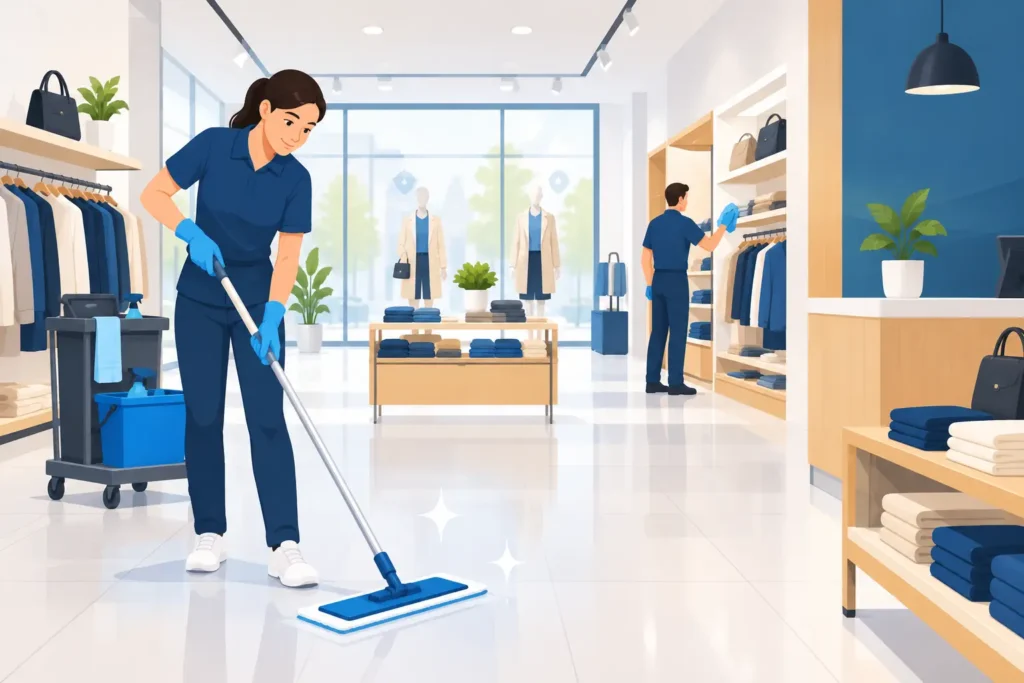 Nettoyage magasin : une propreté qui vend