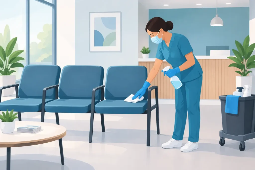 Quelle fréquence pour désinfecter une salle d’attente ?